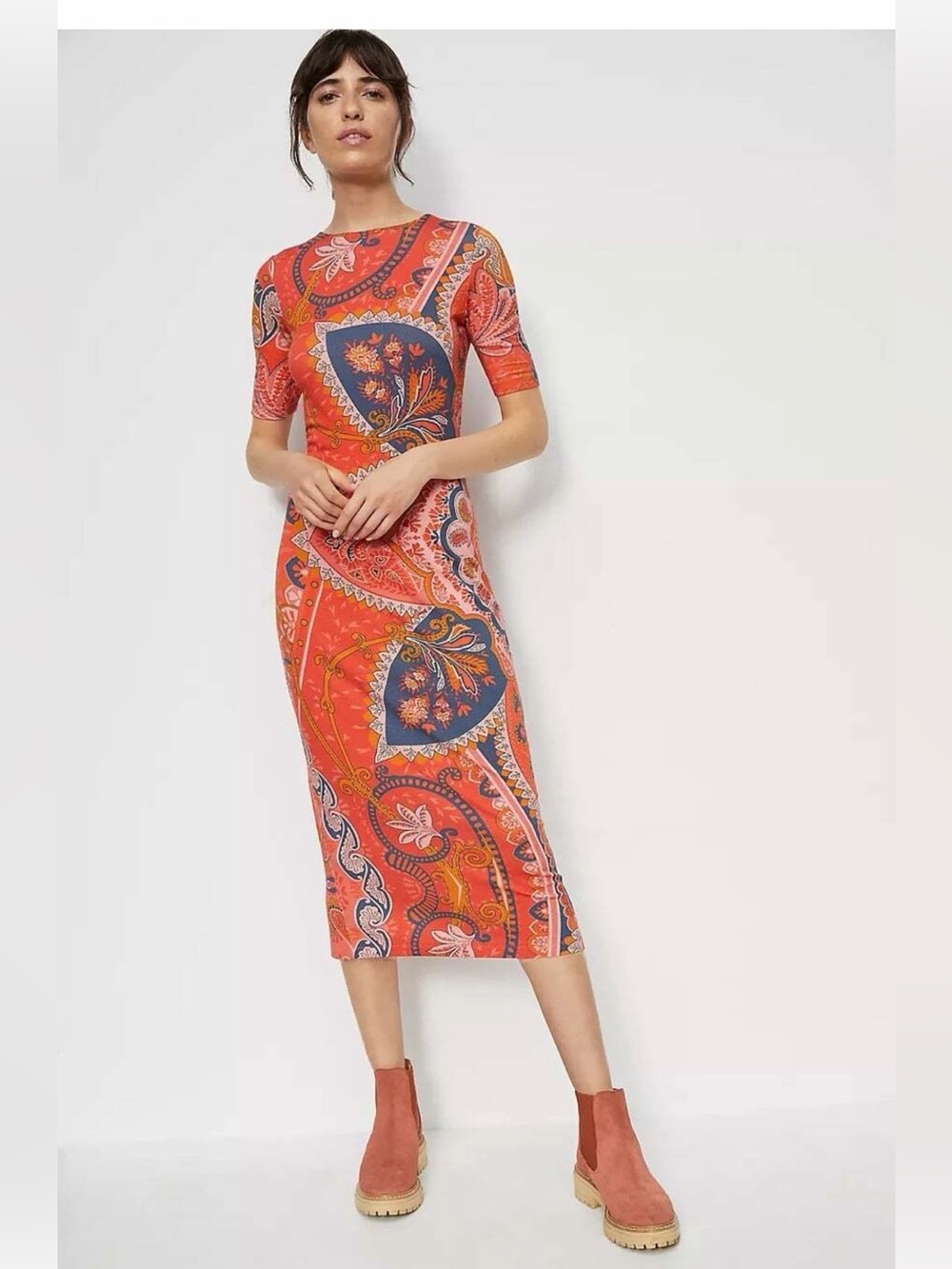 Farm Rio x Anthropologie Giannina midi dress Sz XS